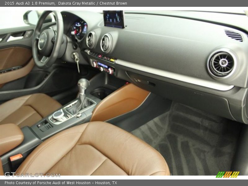 Dakota Gray Metallic / Chestnut Brown 2015 Audi A3 1.8 Premium