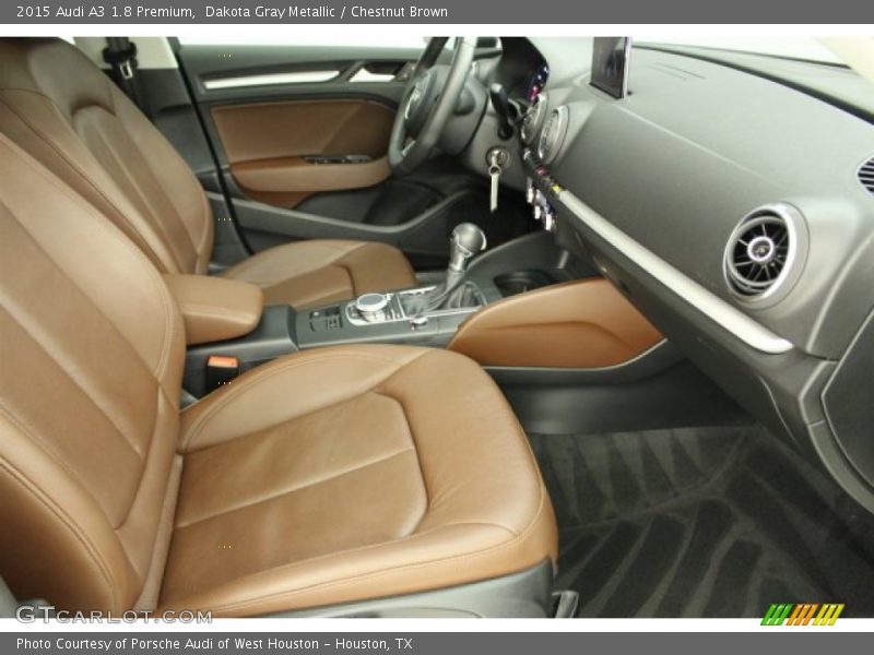 Dakota Gray Metallic / Chestnut Brown 2015 Audi A3 1.8 Premium