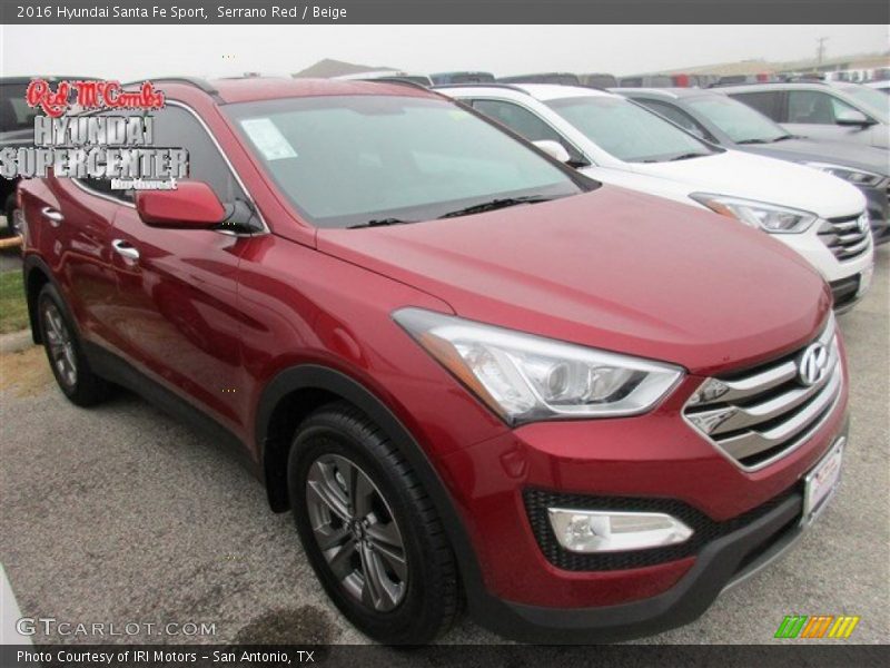 Serrano Red / Beige 2016 Hyundai Santa Fe Sport