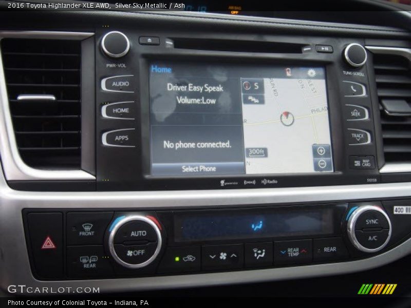 Silver Sky Metallic / Ash 2016 Toyota Highlander XLE AWD
