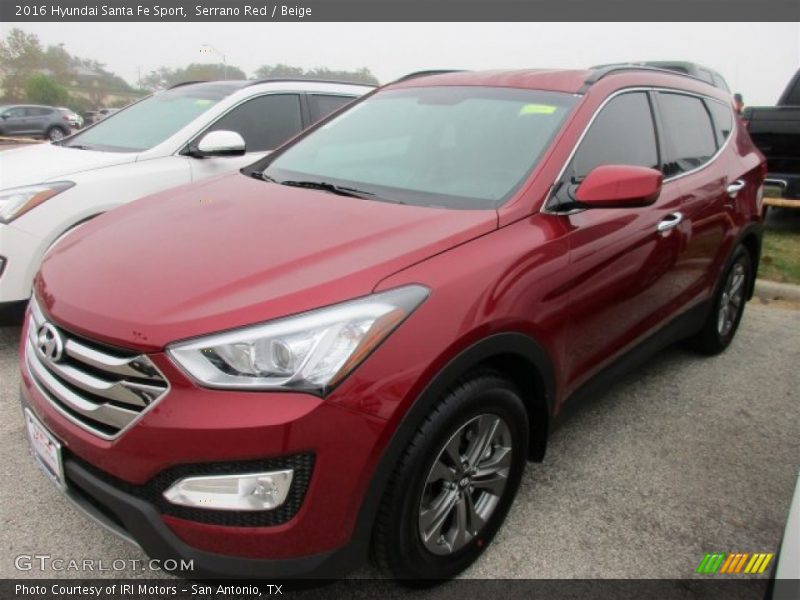 Serrano Red / Beige 2016 Hyundai Santa Fe Sport