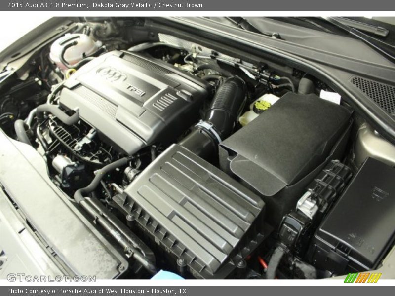 Dakota Gray Metallic / Chestnut Brown 2015 Audi A3 1.8 Premium