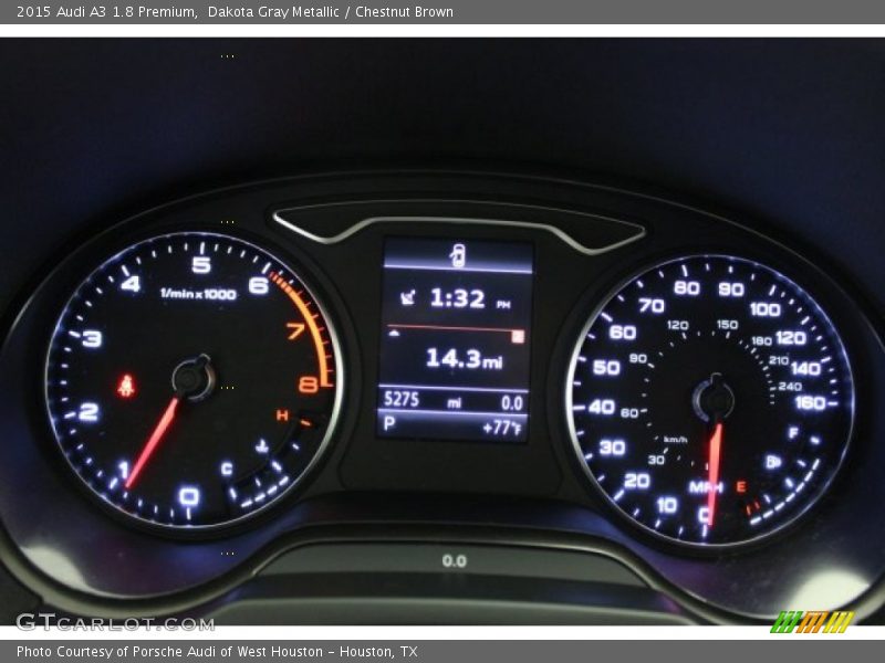 Dakota Gray Metallic / Chestnut Brown 2015 Audi A3 1.8 Premium