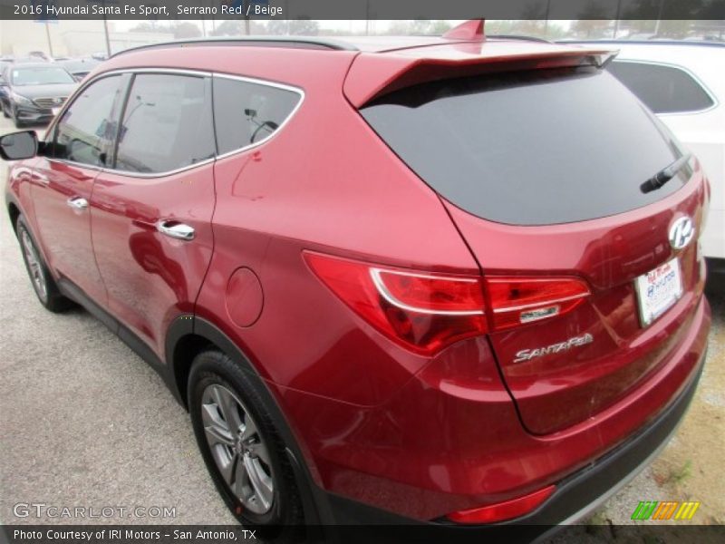 Serrano Red / Beige 2016 Hyundai Santa Fe Sport