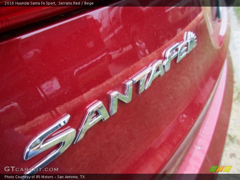 Serrano Red / Beige 2016 Hyundai Santa Fe Sport