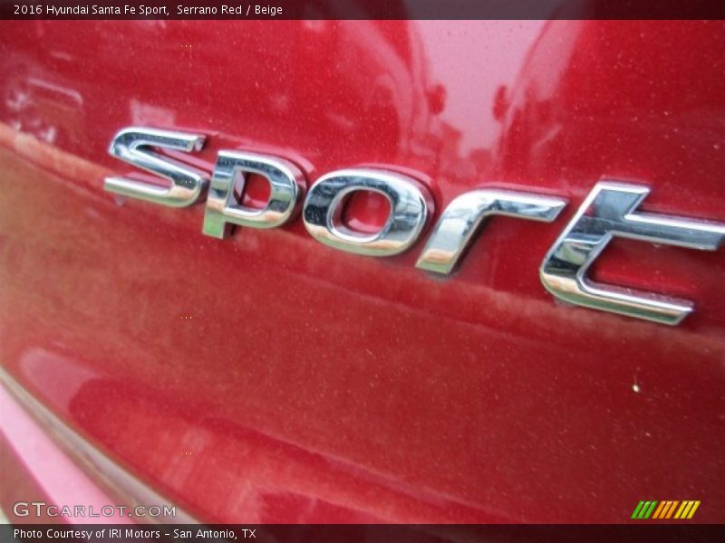 Serrano Red / Beige 2016 Hyundai Santa Fe Sport