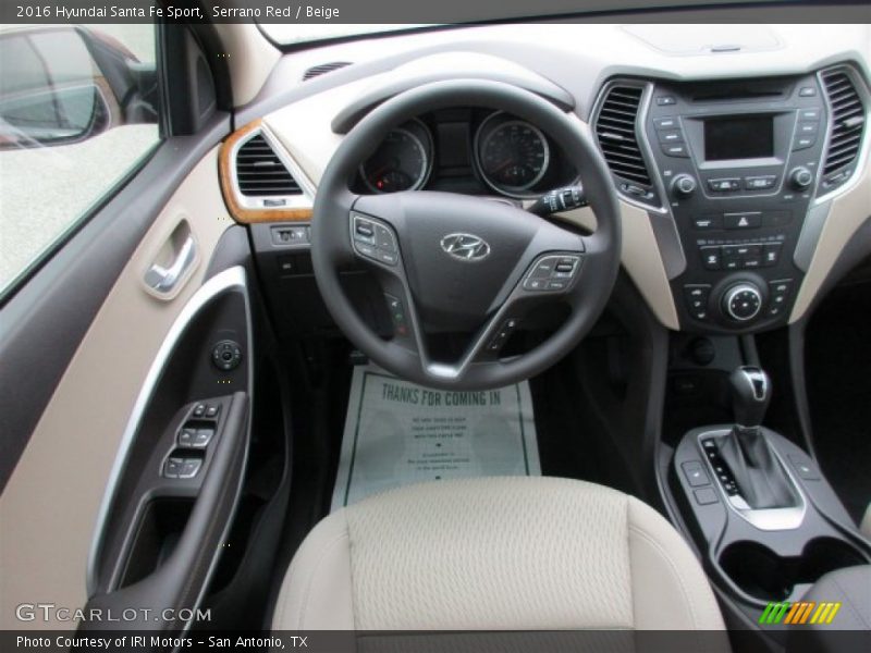 Serrano Red / Beige 2016 Hyundai Santa Fe Sport