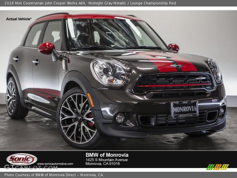 Midnight Gray Metallic / Lounge Championship Red 2016 Mini Countryman John Cooper Works All4