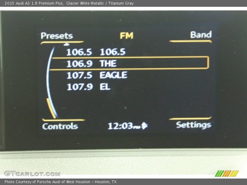 Glacier White Metallic / Titanium Gray 2015 Audi A3 1.8 Premium Plus