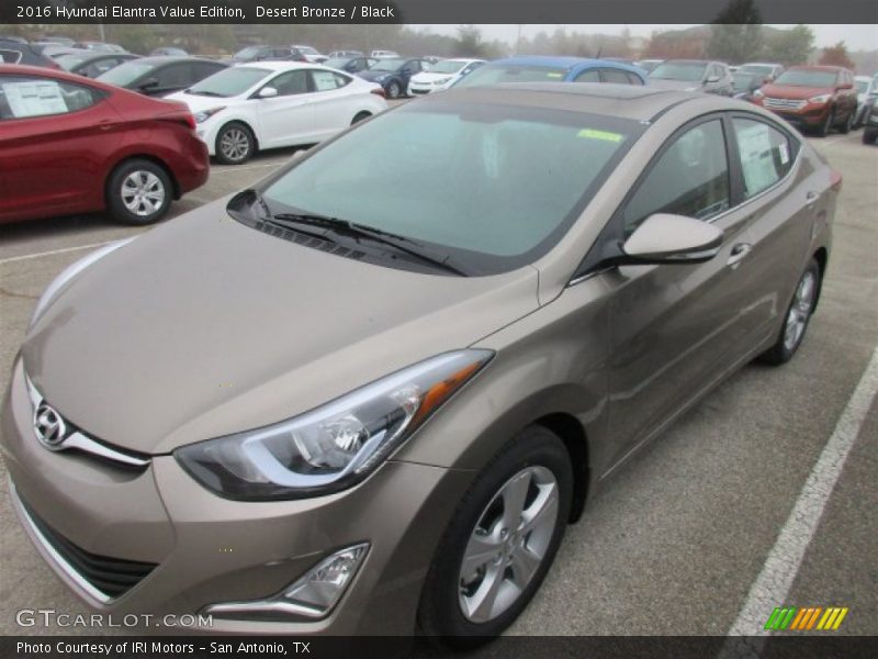 Desert Bronze / Black 2016 Hyundai Elantra Value Edition