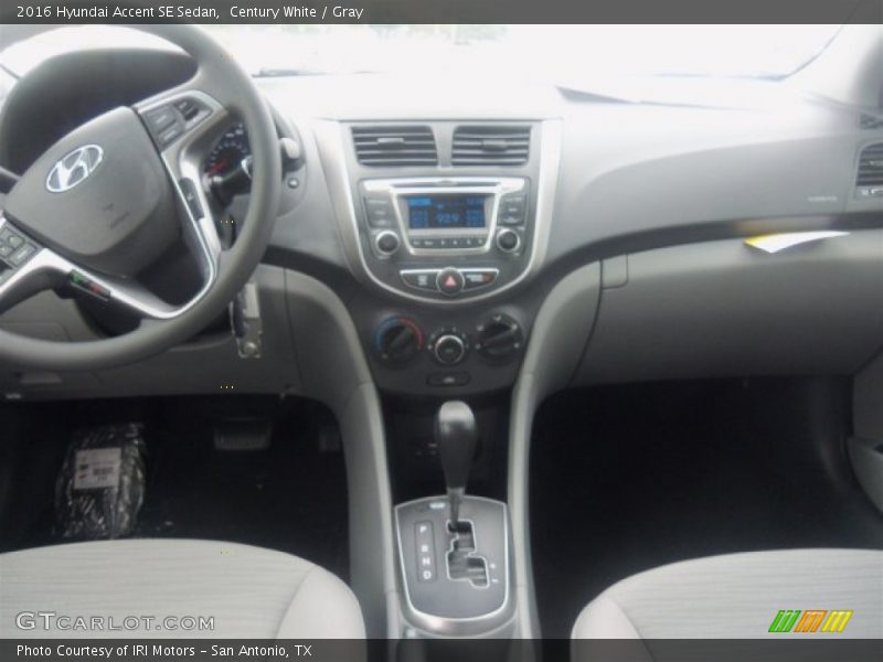 Century White / Gray 2016 Hyundai Accent SE Sedan