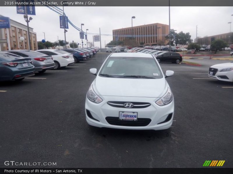 Century White / Gray 2016 Hyundai Accent SE Sedan