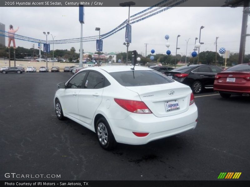 Century White / Gray 2016 Hyundai Accent SE Sedan