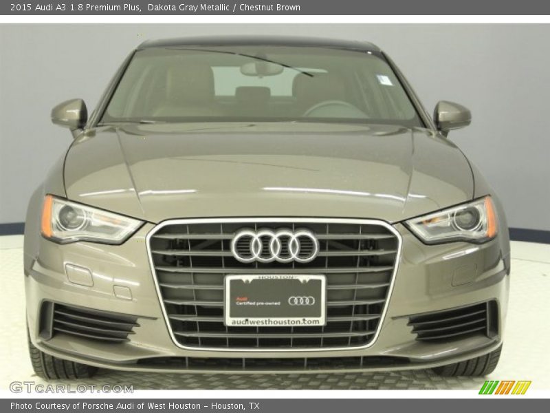 Dakota Gray Metallic / Chestnut Brown 2015 Audi A3 1.8 Premium Plus