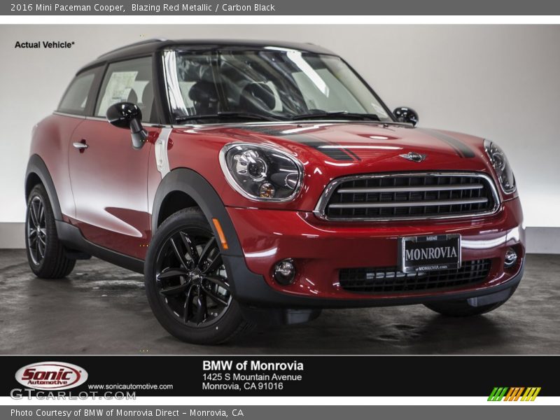 Blazing Red Metallic / Carbon Black 2016 Mini Paceman Cooper