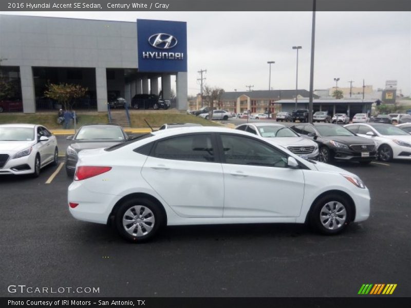 Century White / Gray 2016 Hyundai Accent SE Sedan