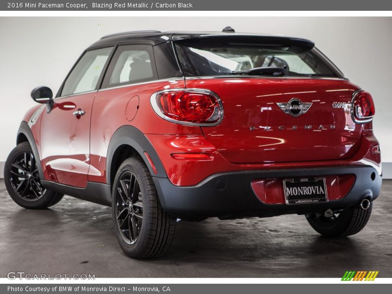 Blazing Red Metallic / Carbon Black 2016 Mini Paceman Cooper
