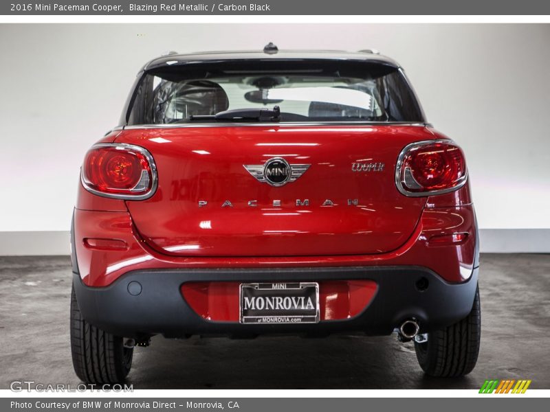 Blazing Red Metallic / Carbon Black 2016 Mini Paceman Cooper