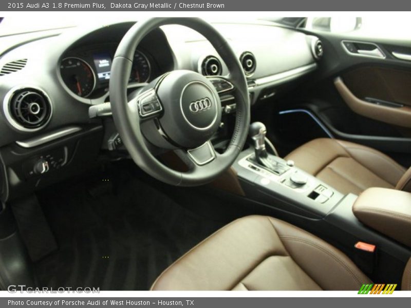 Dakota Gray Metallic / Chestnut Brown 2015 Audi A3 1.8 Premium Plus