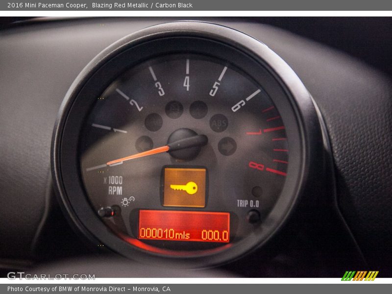 Blazing Red Metallic / Carbon Black 2016 Mini Paceman Cooper