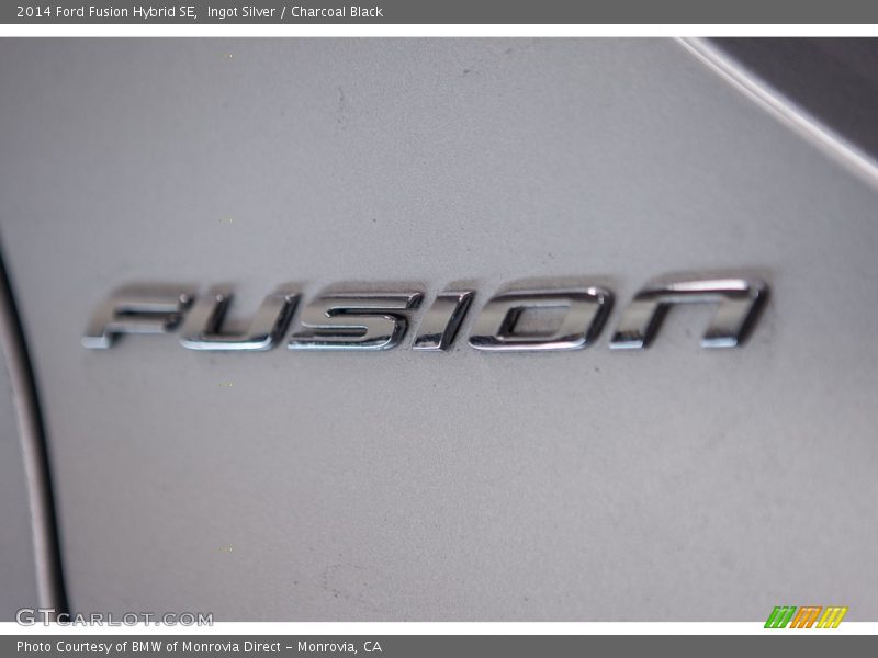 Ingot Silver / Charcoal Black 2014 Ford Fusion Hybrid SE