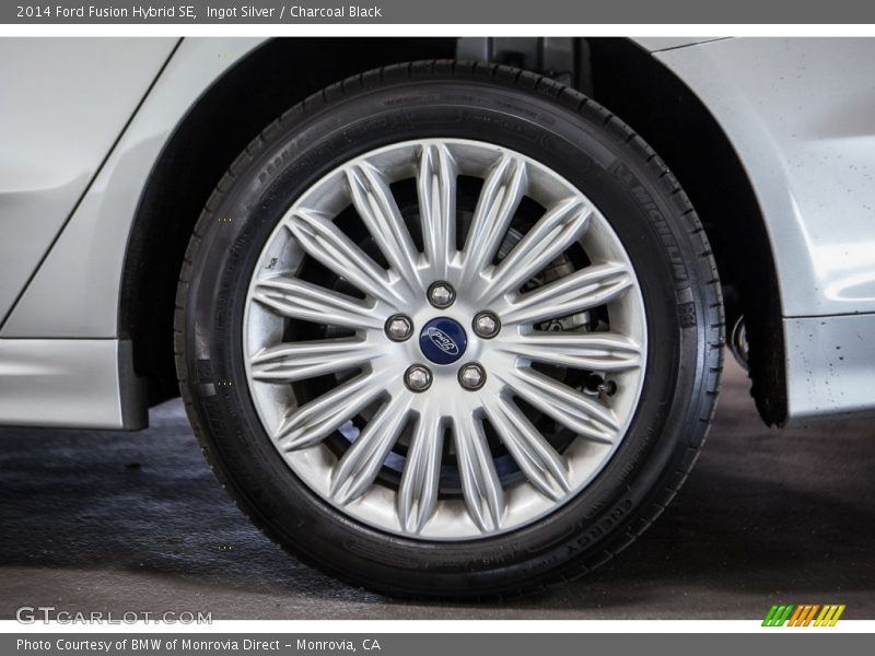 Ingot Silver / Charcoal Black 2014 Ford Fusion Hybrid SE