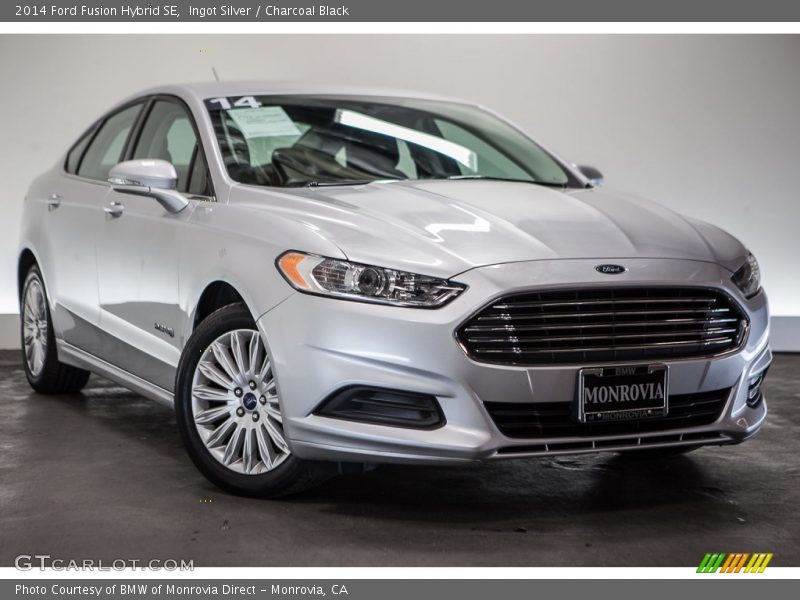 Ingot Silver / Charcoal Black 2014 Ford Fusion Hybrid SE