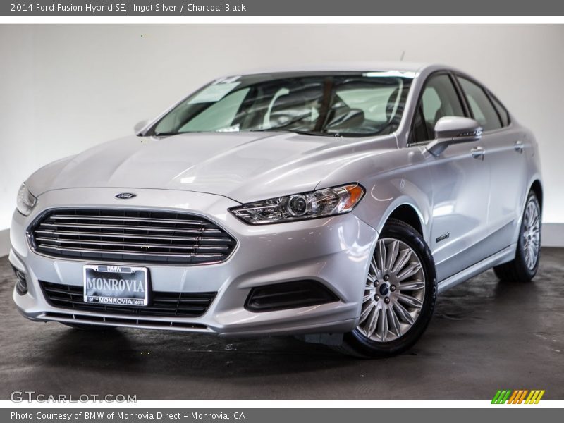 Ingot Silver / Charcoal Black 2014 Ford Fusion Hybrid SE