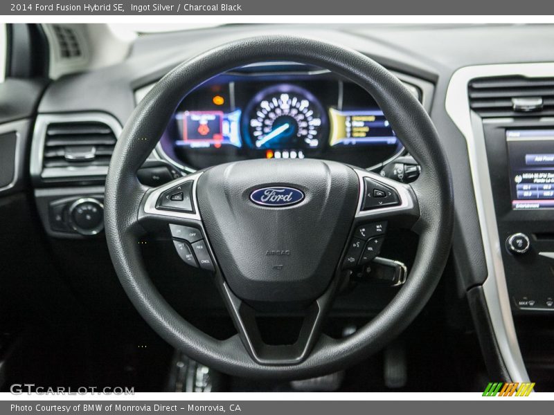Ingot Silver / Charcoal Black 2014 Ford Fusion Hybrid SE