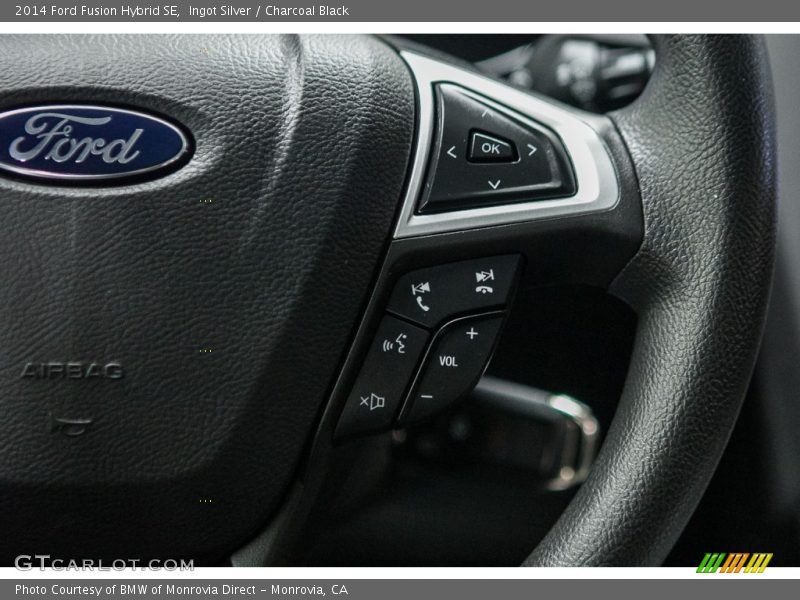 Ingot Silver / Charcoal Black 2014 Ford Fusion Hybrid SE