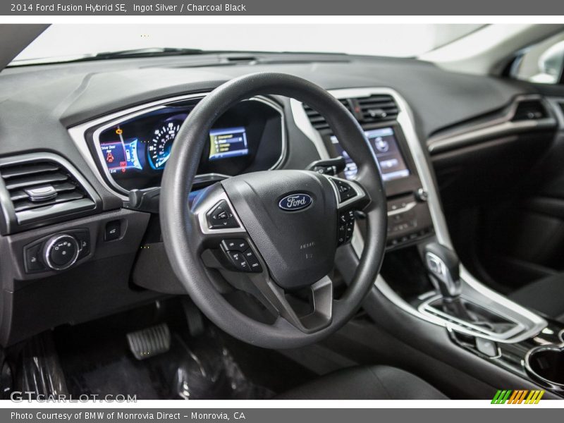 Ingot Silver / Charcoal Black 2014 Ford Fusion Hybrid SE