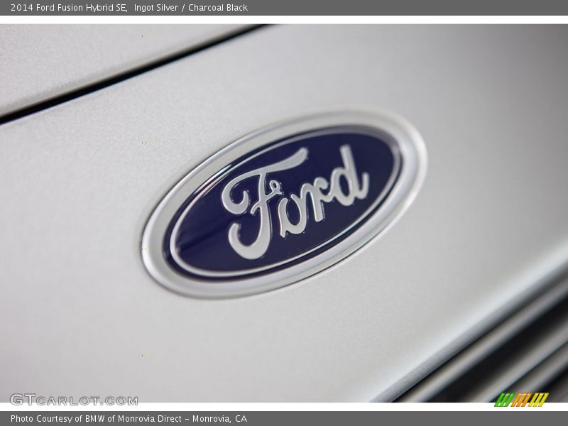Ingot Silver / Charcoal Black 2014 Ford Fusion Hybrid SE
