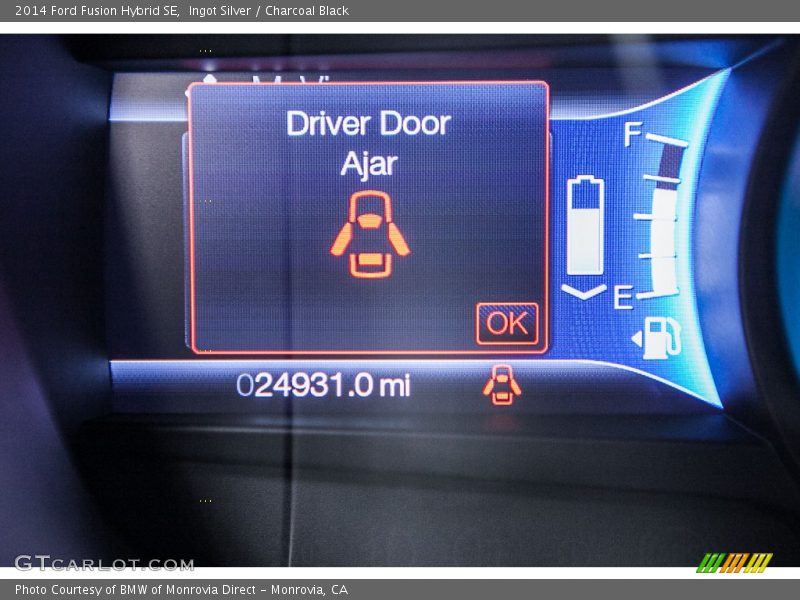 Ingot Silver / Charcoal Black 2014 Ford Fusion Hybrid SE