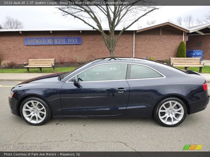 Deep Sea Blue Pearl Effect / Cinnamon Brown 2010 Audi A5 2.0T quattro Coupe
