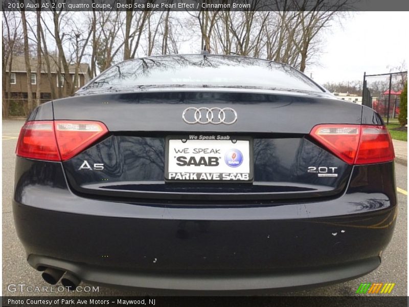 Deep Sea Blue Pearl Effect / Cinnamon Brown 2010 Audi A5 2.0T quattro Coupe
