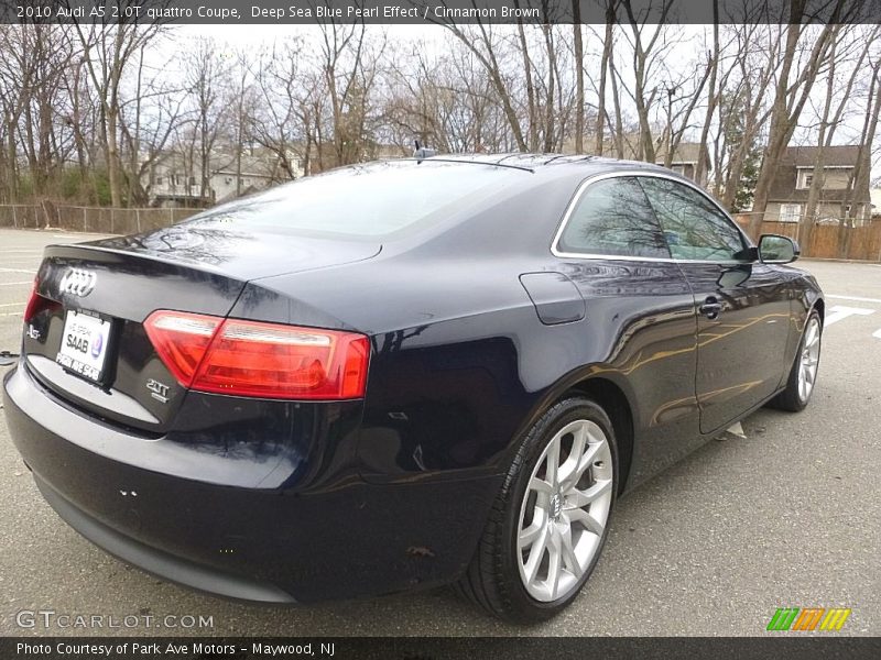 Deep Sea Blue Pearl Effect / Cinnamon Brown 2010 Audi A5 2.0T quattro Coupe