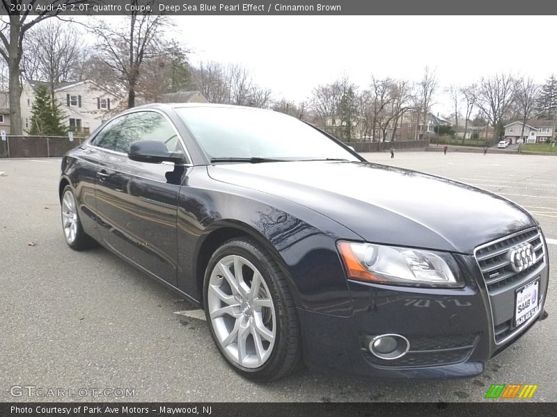 Deep Sea Blue Pearl Effect / Cinnamon Brown 2010 Audi A5 2.0T quattro Coupe