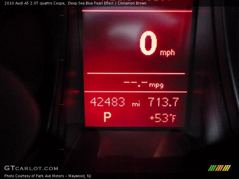 Deep Sea Blue Pearl Effect / Cinnamon Brown 2010 Audi A5 2.0T quattro Coupe