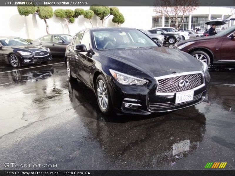 Black Obsidian / Graphite 2015 Infiniti Q50 3.7