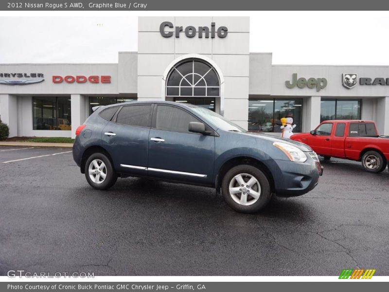 Graphite Blue / Gray 2012 Nissan Rogue S AWD