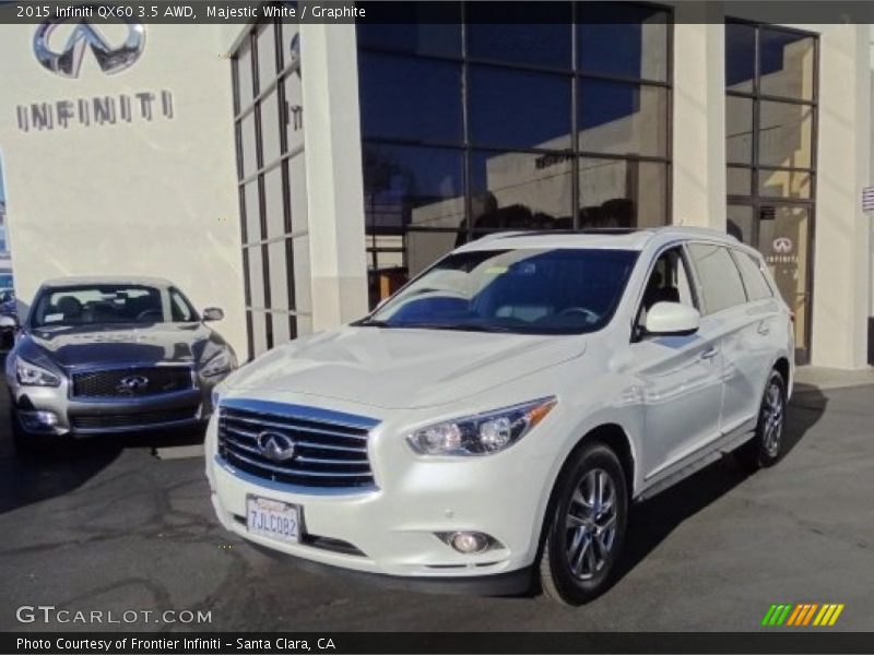 Majestic White / Graphite 2015 Infiniti QX60 3.5 AWD