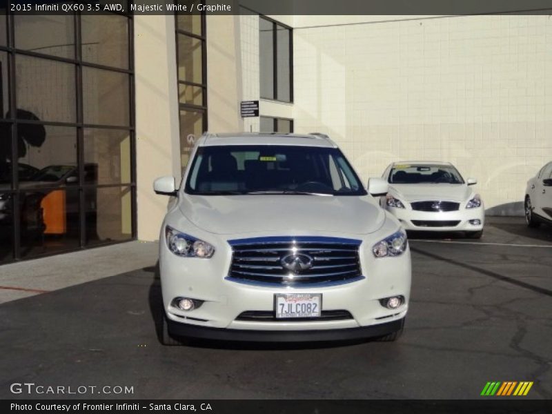 Majestic White / Graphite 2015 Infiniti QX60 3.5 AWD