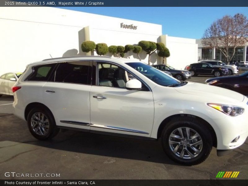 Majestic White / Graphite 2015 Infiniti QX60 3.5 AWD