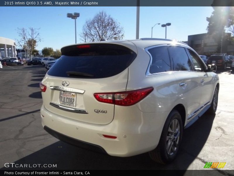 Majestic White / Graphite 2015 Infiniti QX60 3.5 AWD