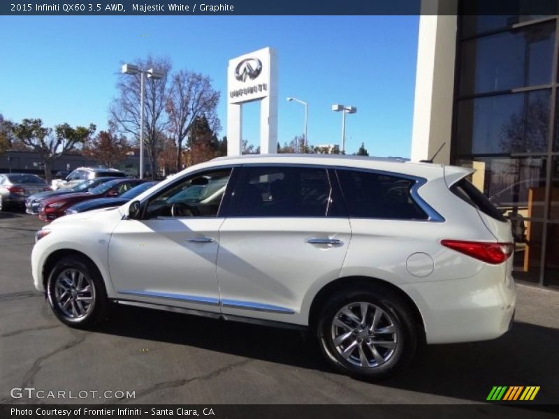 Majestic White / Graphite 2015 Infiniti QX60 3.5 AWD