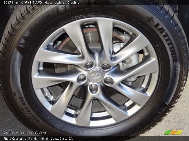 Majestic White / Graphite 2015 Infiniti QX60 3.5 AWD