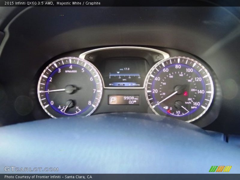 Majestic White / Graphite 2015 Infiniti QX60 3.5 AWD
