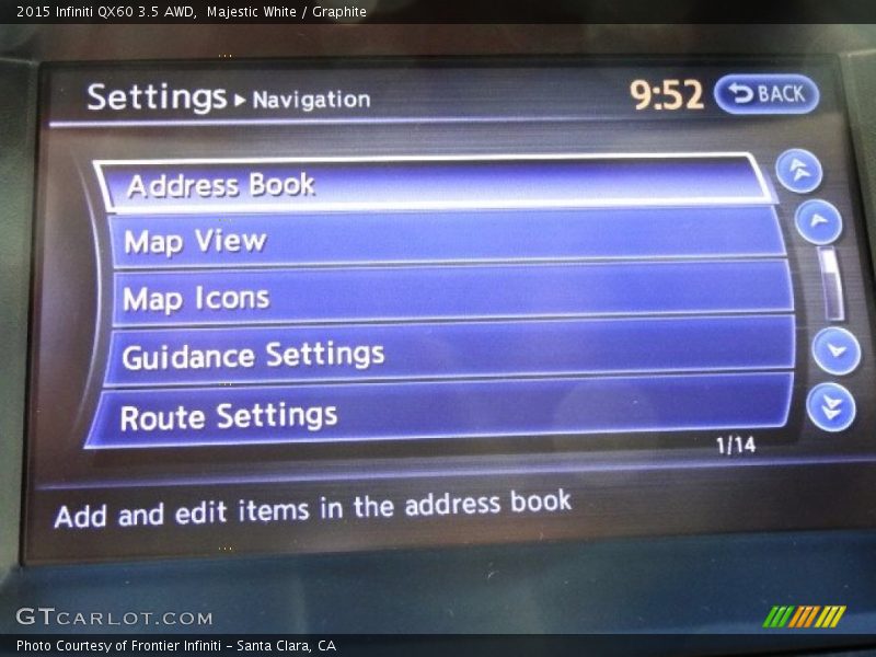 Majestic White / Graphite 2015 Infiniti QX60 3.5 AWD