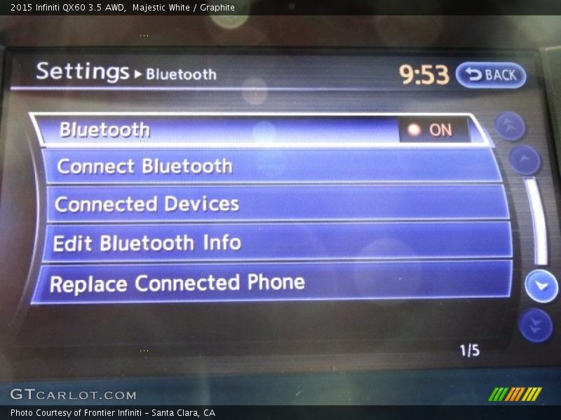 Majestic White / Graphite 2015 Infiniti QX60 3.5 AWD