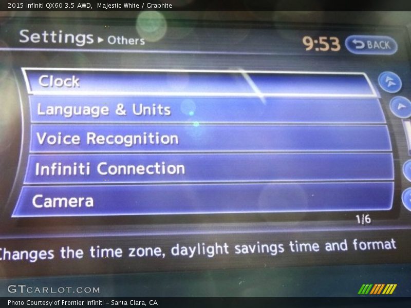 Majestic White / Graphite 2015 Infiniti QX60 3.5 AWD